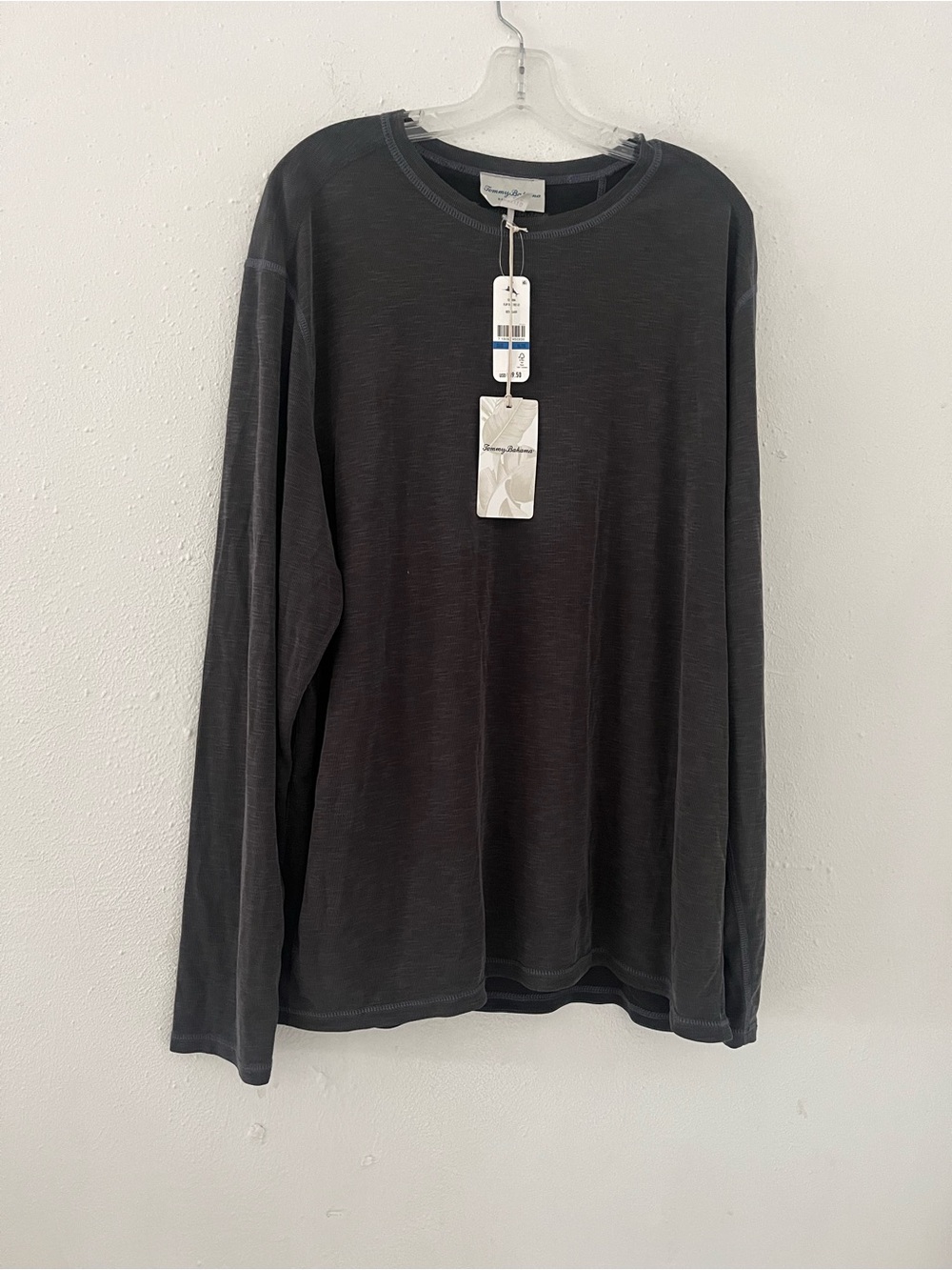 Tommy Bahama Long Sleeve Crewneck Shirt - Charcoal Gray